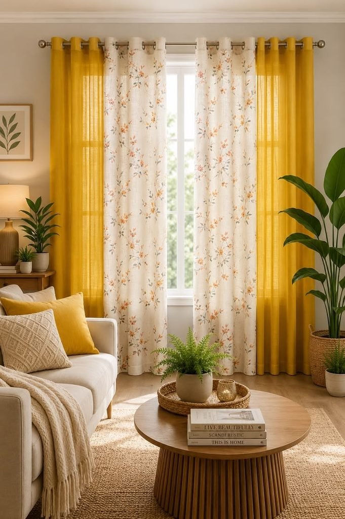 Fresh curtains adding style and warmth to a home